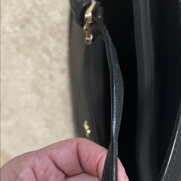 Tory Burch Black Tote with Gold Accents - Picture 9 of 14